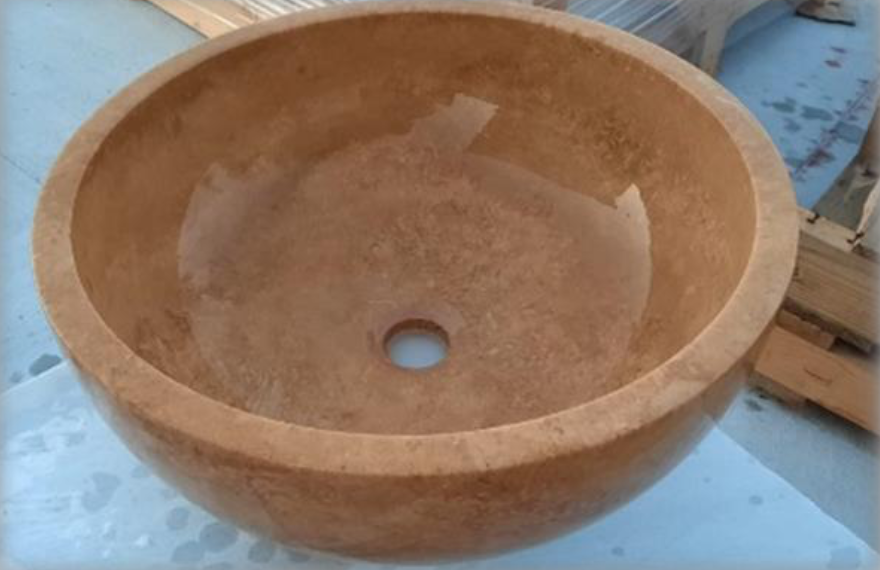 Noce travertin barna mosdó